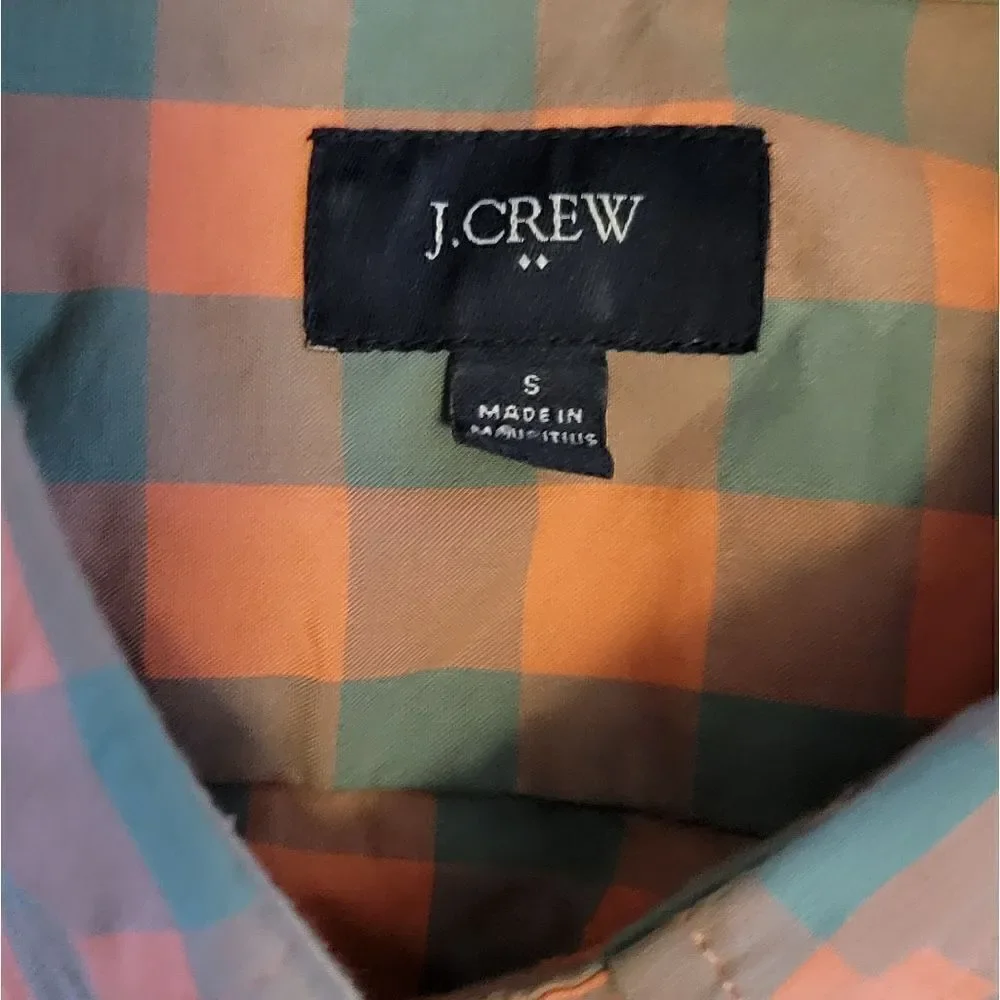 EC J.CREW SLIM FIT MEN'S BUTTON UP PLAID SHIRT SZ.S